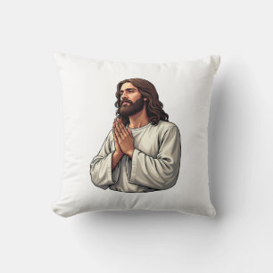 Almofada Camiseta de Gravura Vintage Mãos de Jesus Rezando 