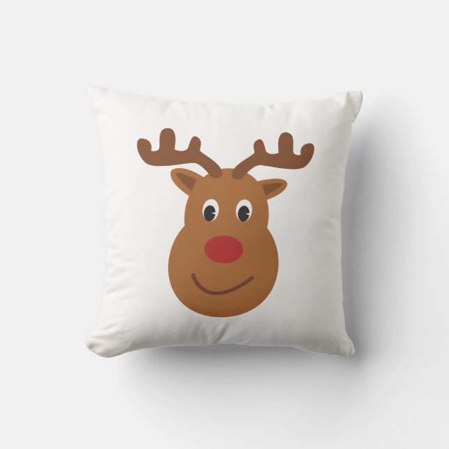 Almofada Camiseta de Natal de Reindeer (Frente)