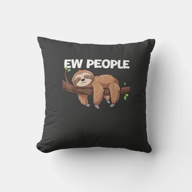 Almofada Camiseta de Preguiça Ew Pessoas (Frente)