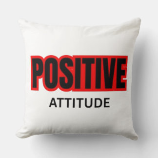 Almofada Camiseta de Tipografia Motivacional Atitude Positi