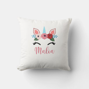 Almofada Camiseta De Unicórnio Floral Mágico Malia Fofo Par