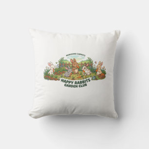 Almofada Camiseta do Clube de Jardim dos Coelhos Felizes – 