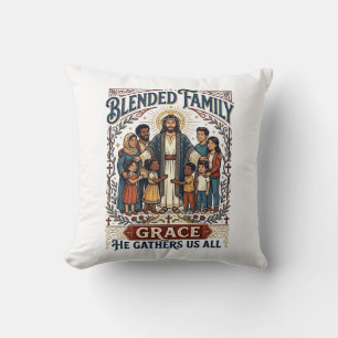 Almofada Camiseta Família Mista de Jesus Família Reconstitu