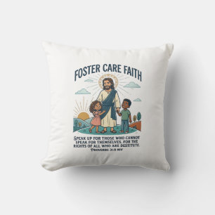 Almofada Camiseta Gráfica Adoção de Jesus Cuidados Cristãos