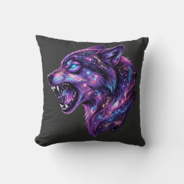 Almofada Camiseta Gráfica Uivar do Lobo da Galáxia Cósmica