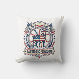 Almofada Camiseta Gráfica Vetorial Fazenda de Cabra Patriót