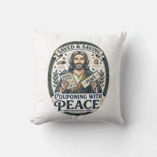 Almofada Camiseta Jesus Cupom Brechó Frugal Fé Baseado Desi