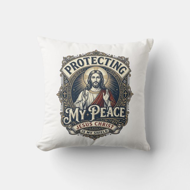 Almofada Camiseta Jesus Limites Auto Respeito Fé Baseada De (Frente)