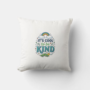 Almofada Camiseta Legal Ser Gentil Lagarta Arco-íris Design