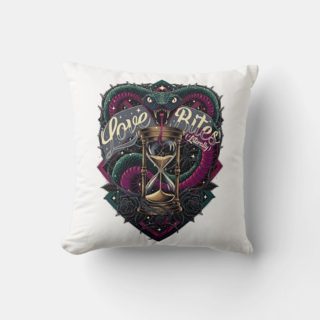 Almofada Camiseta Love Bites (Literalmente) | Valentin Veno (Frente)