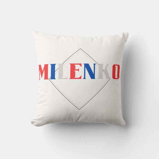 Almofada Camiseta nome sérvio Milenko (Frente)