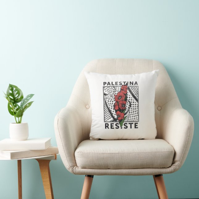 Almofada Camiseta Palestina Resistir (Cadeira)