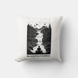Almofada Camiseta Paz Interior Condicional | Zen Minimalist