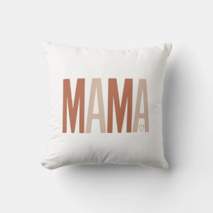 Almofada Camiseta Personalizada Boho MAMA Tom Terra Dia das
