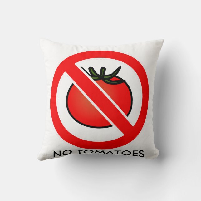 Almofada Camiseta Sem Tomates, Crianças (Verso)