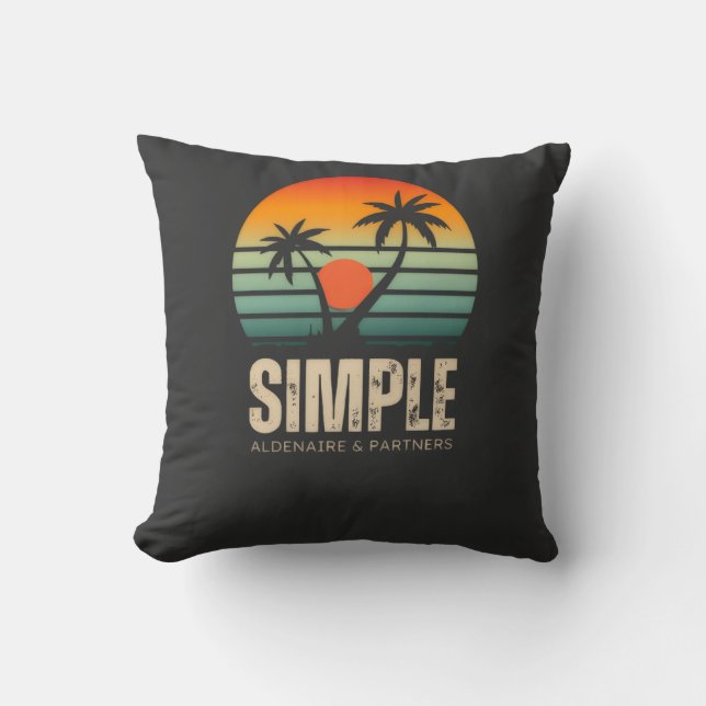 Almofada Camiseta Simple Sunset - Design tropical vibes (Frente)
