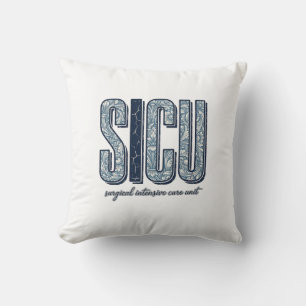 Almofada Camiseta Vintage SICU Unidade de Terapia Intensiva