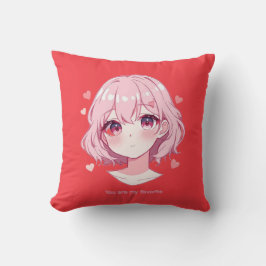 Almofada Camisola de Valentino da Menina Kawaii Anime
