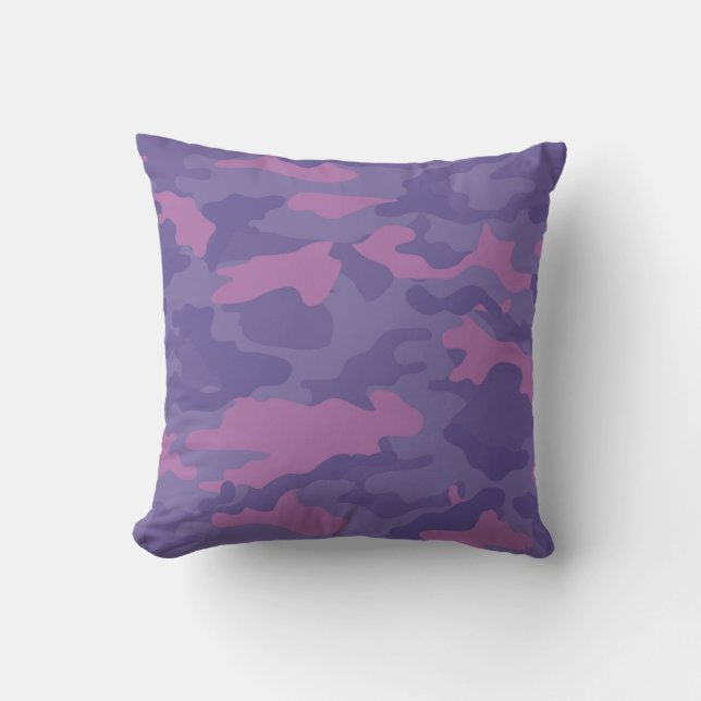 Almofada Camo roxo desbotado (Frente)