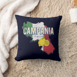Almofada Campania Itália - Região Retro Mapa Vintage Souven