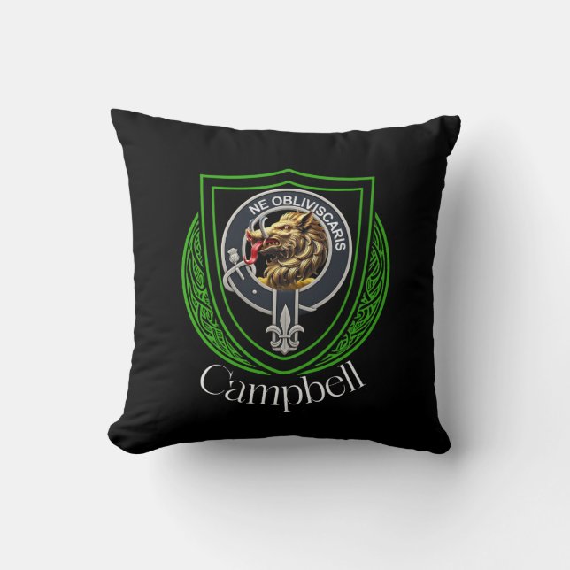 Almofada Campbell Scottish Clan Crest (Frente)