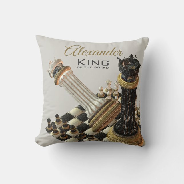 Almofada Campeão da xadrez do conselho de xadrez (Frente)