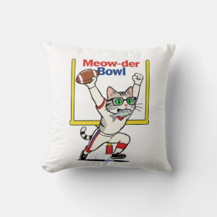 Almofada Campeão do Meow-der Bowl Futebol de Gato