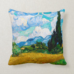 Almofada Campo de trigo com ciprestes, Van Gogh