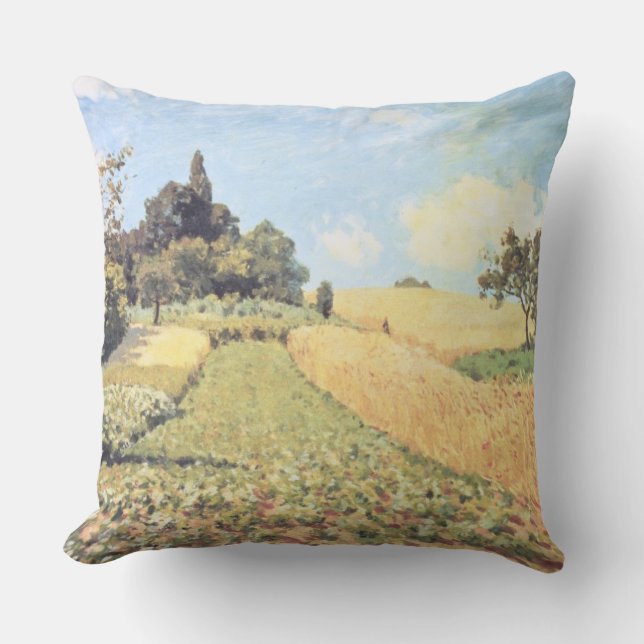 Almofada Campo de trigo de Alfred Sisley | (Frente)