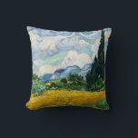 Almofada Campo de trigo Van Gogh com ciprestes. Impressioni<br><div class="desc">Travesseiro decorativo Van Gogh "Campo de Trigo com Prensas".</div>