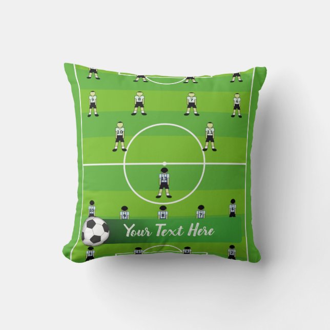 Almofada Campo e equipe de futebol (Frente)