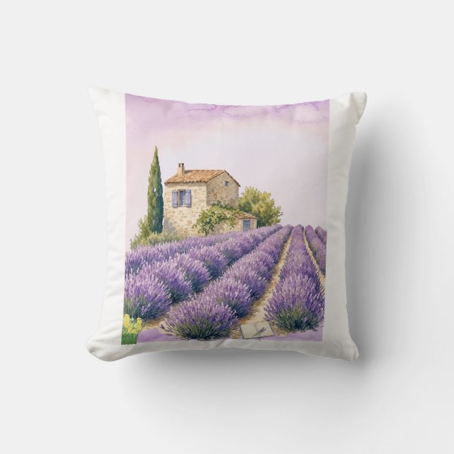 Almofada Campos de Lavanda na Provença (Frente)