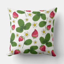Almofada Campos de Morango em Branco