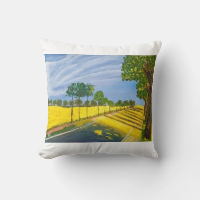 Almofada Campos Dourados e Caminho (Frente)