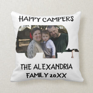 Almofada Campos felizes da família de caravanas de trailer