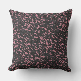 Almofada camuflagem abstrata rosa e cinza