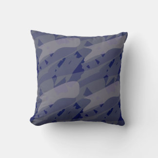 Almofada Camuflagem azul roxo abstrato