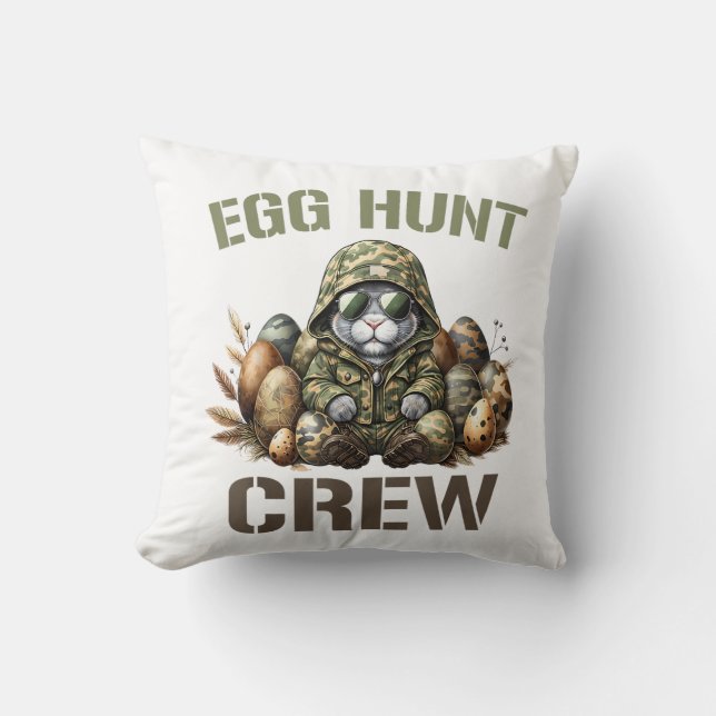 Almofada Camuflagem da Equipe de Caçadores de Ovos de Pásco (Frente)