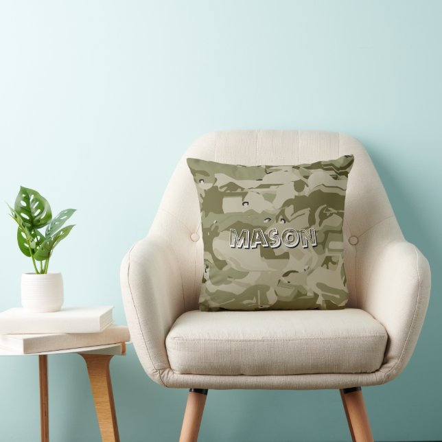 Almofada Camuflagem do quarto do garoto personalizado (Cadeira)