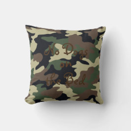Almofada Camuflagem Florestal "Sem Cães na Cama"