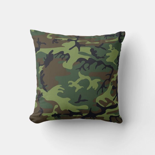 Almofada Camuflagem Militar Floresta Verde (Frente)