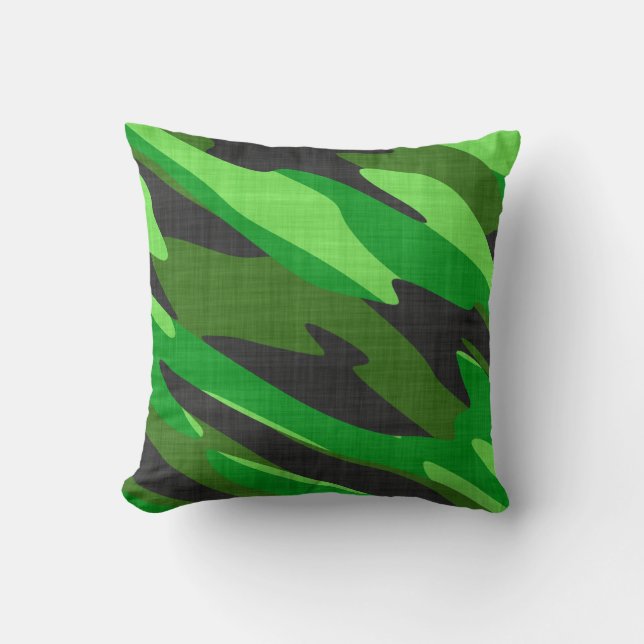 Almofada camuflagem verde do exército da selva textured (Frente)