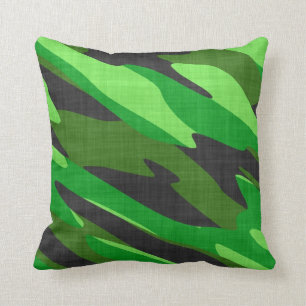 Almofada camuflagem verde do exército da selva textured