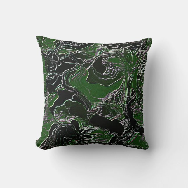Almofada Camuflagem Verde Funky do Exército (Frente)