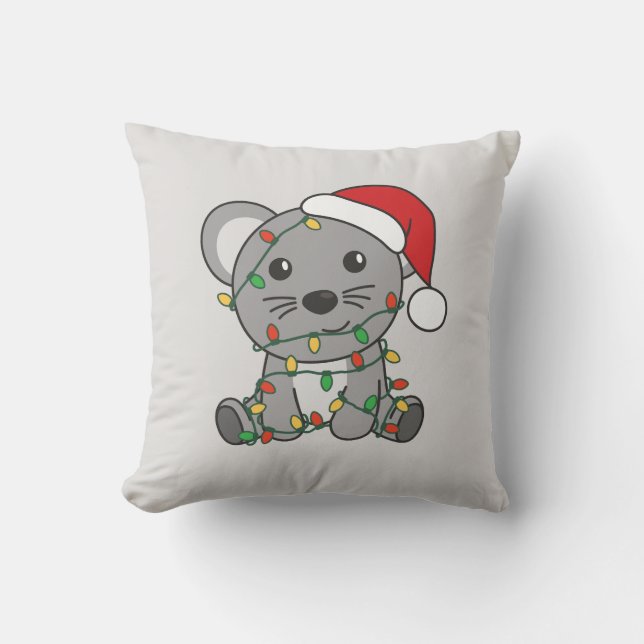 Almofada Camundongos de Natal de Rato (Frente)
