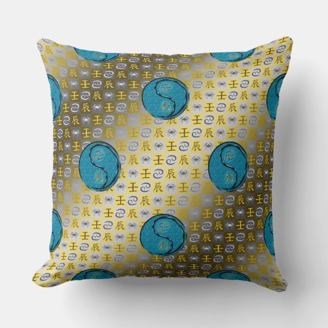 Almofada Câncer & Dragão de Água (Frente)