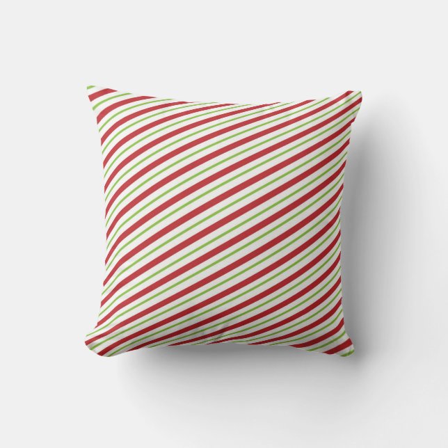 Almofada Candy Cane Patterna de Natal Candy Cane Clipar (Frente)
