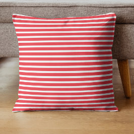 Almofada Candy Cane Vermelho e Branco Listrado Horizontal S