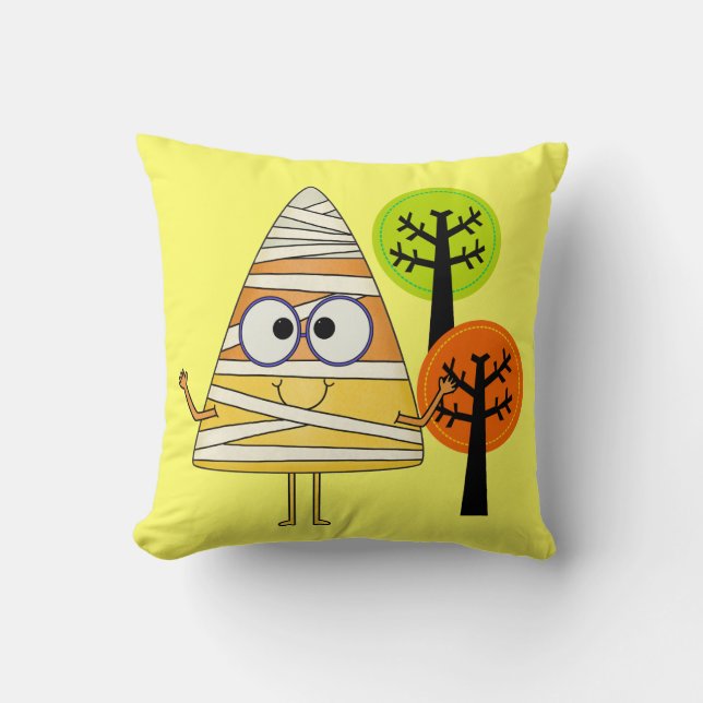 Almofada Candy Corn Mummy Halloween (Frente)