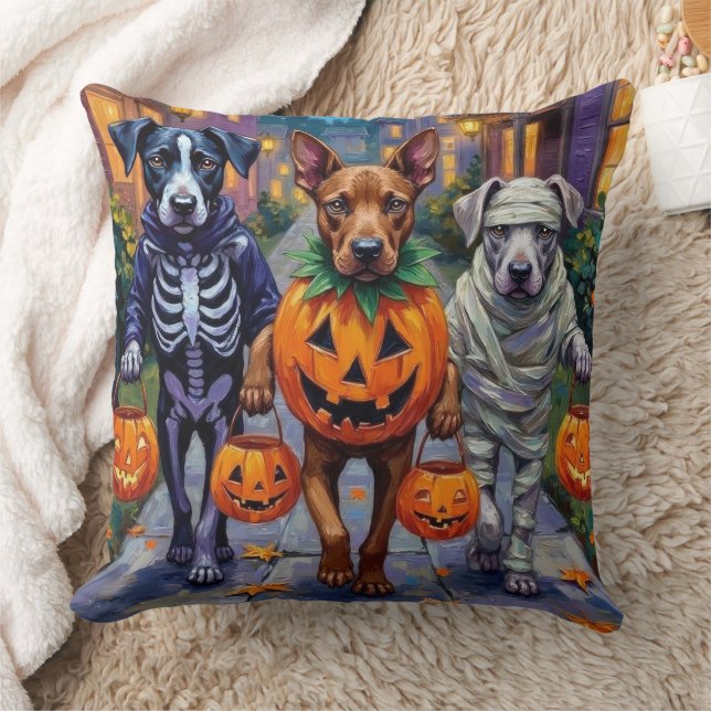 Almofada Cane Corso Fazendo Trick-or-Treat com Fantasias de (Cobertor)